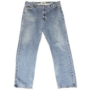 Wrangler Authentics Men 42x36 Denim Blue Straight Leg Jeans USA Western‎ Casual